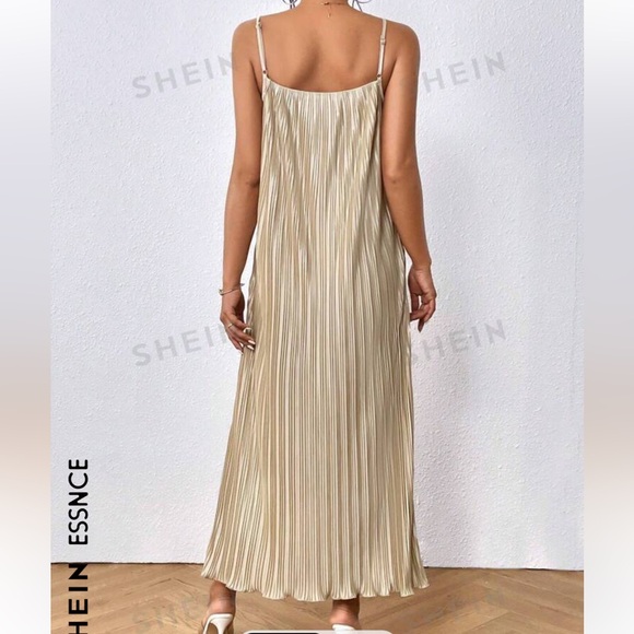 shein cream long flowy dress - Picture 2 of 3